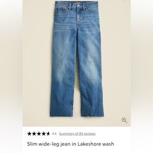 J. Crew Slim Wide-Leg Jean